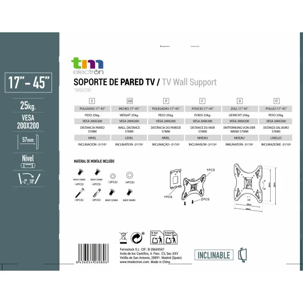TV Statīvs TM Electron 26"-40" 25 kg
