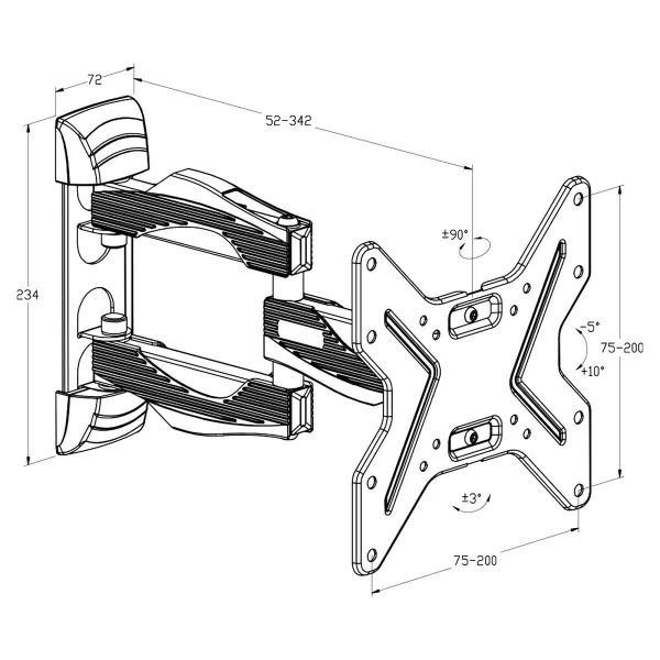 TV Statīvs TM Electron 26"-40" 25 kg