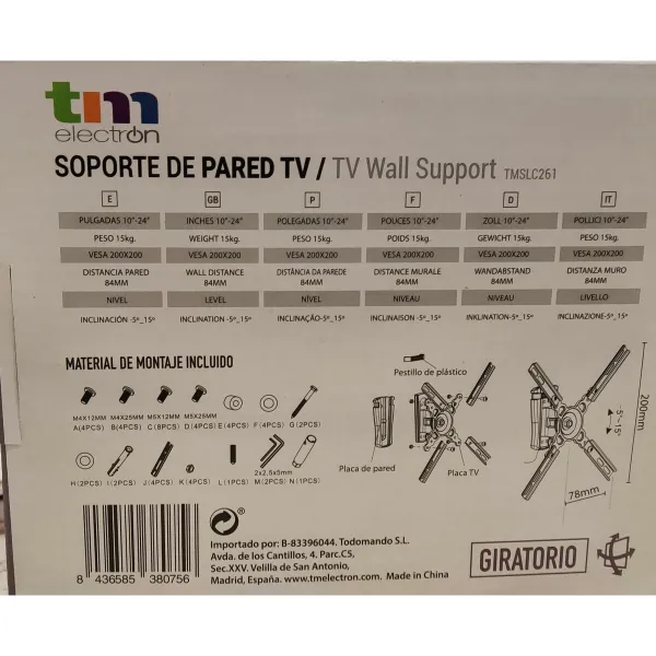 TV Statīvs TM Electron 15 kg 10"-24"