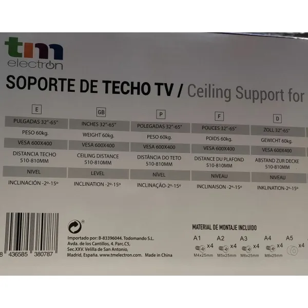 TV laikiklis TM Electron 32" - 65" 60 Kg