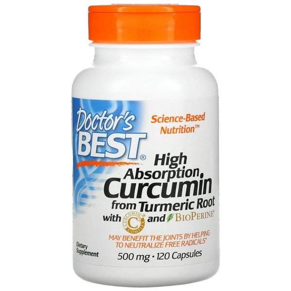 High Absorption Curcumin From Turmeric Root with C3 Complex & BioPerine, 500mg - 120 caps