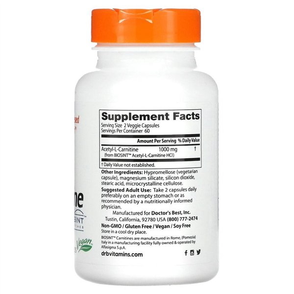 Acetyl L-Carnitine, 500mg - 120 vcaps