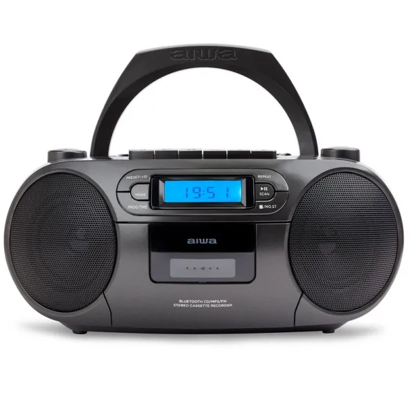 CD-raadio Aiwa Must LCD Ekraan Bluetooth 5.0