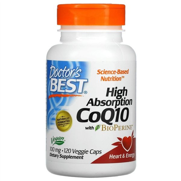 Augstas absorbcijas CoQ10 ar BioPerine, 100 mg - 120 v-kapsulas