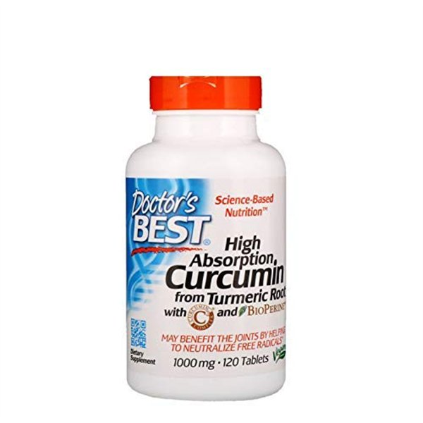 High Absorption Curcumin From Turmeric Root with C3 Complex & BioPerine, 1000mg - 120 tablets