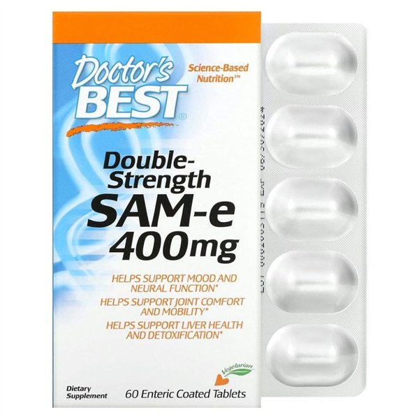 SAM-e, 400mg Double-Strength - 60 tablets 