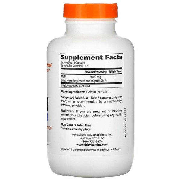 MSM su OptiMSM, 1000 mg - 360 kapsulių