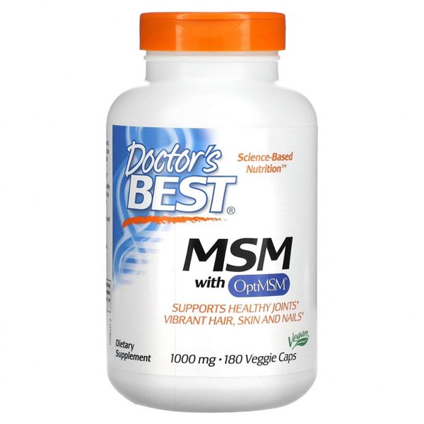 МСМ с OptiMSM Vegan, 1000 мг - 180 растительных | Купить онлайн — Megaluks
