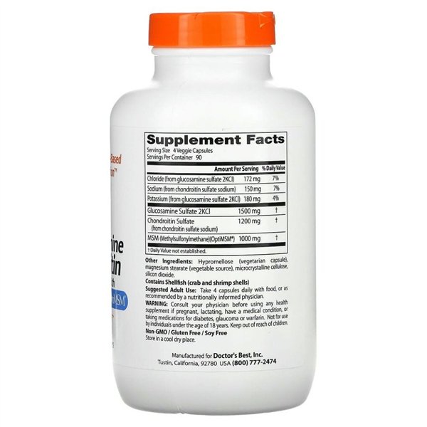 Glucosamine Chondroitin MSM with OptiMSM - 360 caps