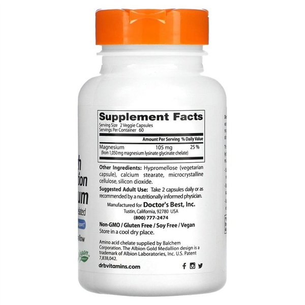 High Absorption Magnesium, 105mg - 120 vcaps