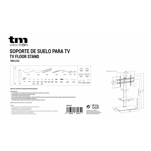 TV statīvs grīdai TM Electron 43"-86" 60 Kg