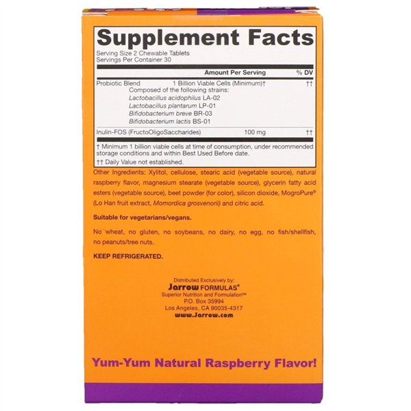 Yum-Yum Dophilus, 1 Billion CFU (Raspberry) - 60 chewable tabs