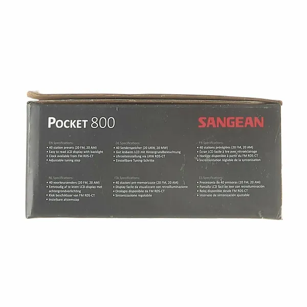 Nešiojamas skaitmeninis radijas Sangean DT-800 Juoda AM/FM