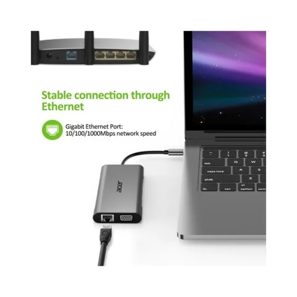 USB Hub Acer HP.DSCAB.002 Silver