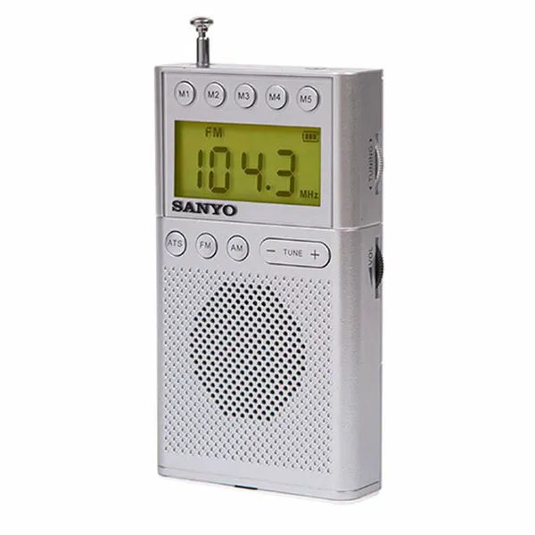 Kannettava digitaalinen radio Sanyo Hopeinen AM/FM