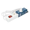 4-kontaktligzdu korpuss bez strāvas slēdža TM Electron TMUAD504S Balts 3680 W (1,5 m) (4 gb.)