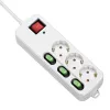 3 kištukų lizdas be maitinimo jungiklio TM Electron TMUAD553 Balta 3680 W (1,5 m)