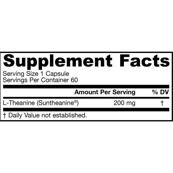 Theanine, 200mg - 60 vcaps