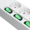 3 kištukų lizdas be maitinimo jungiklio TM Electron TMUAD553 Balta 3680 W (1,5 m)