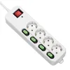 4 kištukų lizdas be maitinimo jungiklio TM Electron TMUAD554 Balta 3680 W (1,5 m)