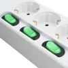 4 kištukų lizdas be maitinimo jungiklio TM Electron TMUAD554 Balta 3680 W (1,5 m)