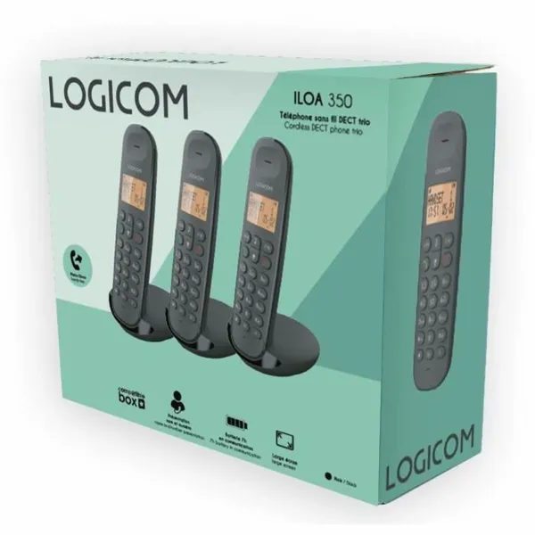 Беспроводный телефон Logicom ILOA 350 TRIO Чёрный
