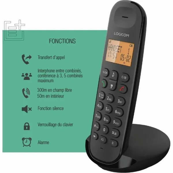Belaidis telefonas Logicom ILOA 150 SOLO Pilka
