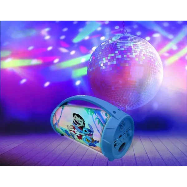 Bluetooth Skaļrunis ar Karaoke Mikrofonu Lexibook Stitch Disney Zils