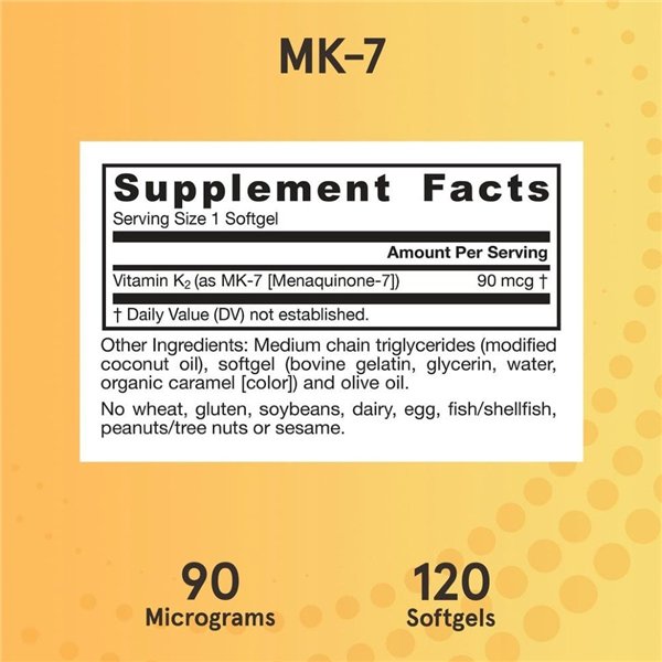 MK-7, 90 mcg – 120 minkštųjų kapsulių | Pirkti internetu — Megaluks