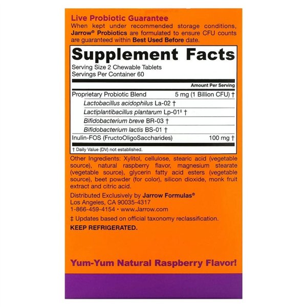 Yum-Yum Dophilus, 1 Billion CFU (Raspberry) - 120 chewable tabs