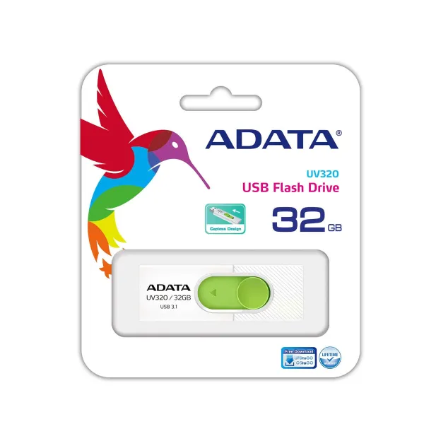 USB-pulk Adata UV320 32 GB Valge/Roheline