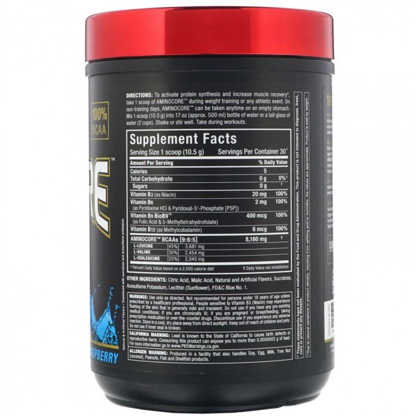 Aminocore BCAA, синяя малина - 315 г | Купить онлайн — Megaluks