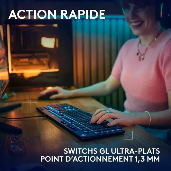 Klaviatūra Logitech G915 X Melns AZERTY