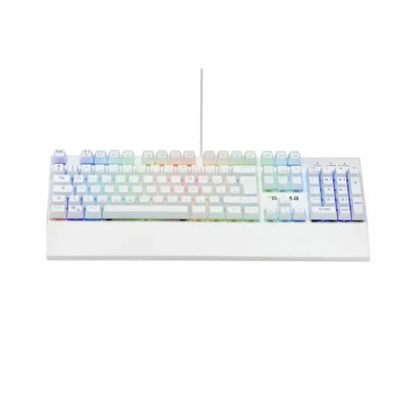 Mechaninė klaviatūra The G-Lab KEYZ RUBIDIUM Balta Azerty Prancūzų