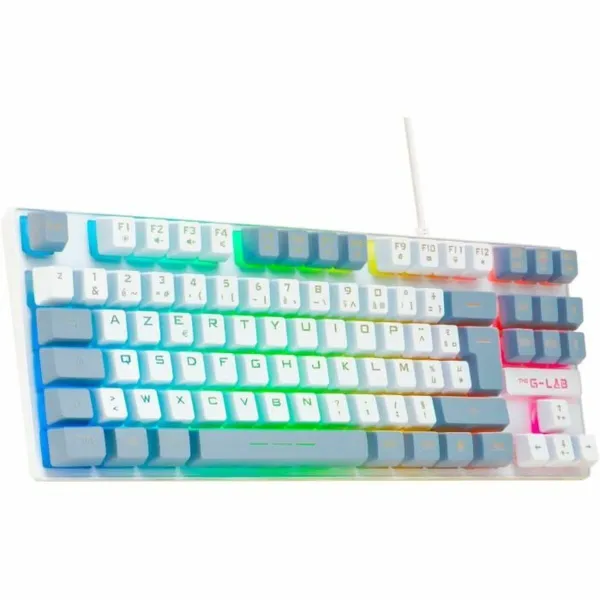 Klaviatūra The G-Lab KEYZ CAESIUM Pilka Azerty Prancūzų