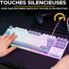 Klaviatūra The G-Lab KEYZ CAESIUM Pilka Azerty Prancūzų