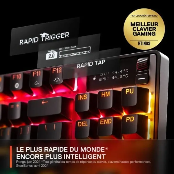 Bluetooth klaviatūra SteelSeries apex pro tkl wl gen 3 Juoda Azerty Prancūzų
