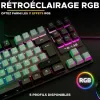 Klaviatūra The G-Lab KEYZ CAESIUM Juoda Pilka Azerty Prancūzų