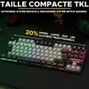 Klaviatūra The G-Lab KEYZ CAESIUM Juoda Pilka Azerty Prancūzų