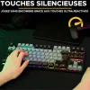Klaviatūra The G-Lab KEYZ CAESIUM Juoda Pilka Azerty Prancūzų