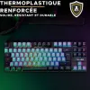 Klaviatūra The G-Lab KEYZ CAESIUM Juoda Pilka Azerty Prancūzų