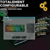 Klaviatūra The G-Lab KEYZ CAESIUM Juoda Pilka Azerty Prancūzų