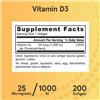 D3-vitamiini, 25 mikrogrammaa - 200 pehmeää kap | Osta verkosta — Megaluks