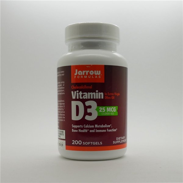 D3-vitamiini, 25 mikrogrammaa - 200 pehmeää kap | Osta verkosta — Megaluks