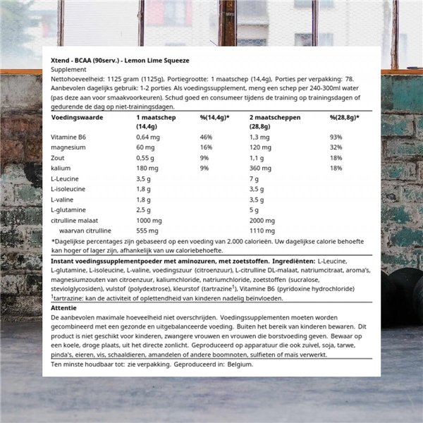 Xtend, Lemon Lime Squeeze - 1330g