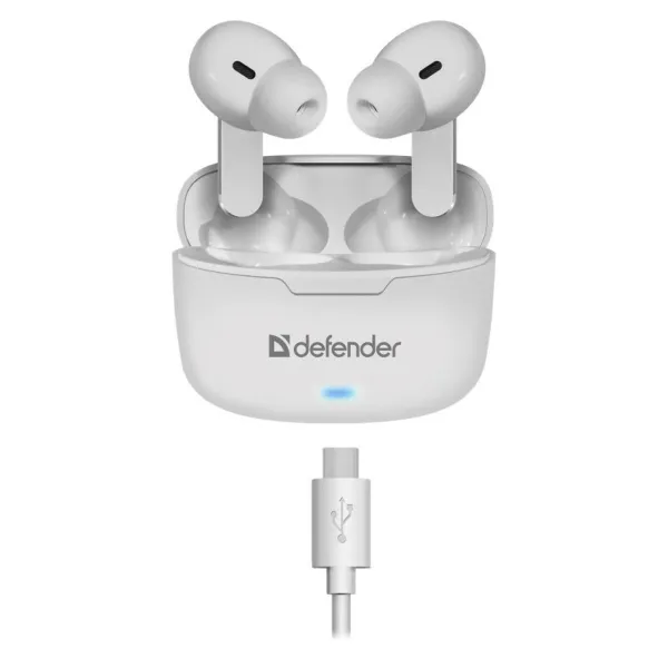 Bluetooth ausinės Defender TWINS 903 Balta Spalvotas