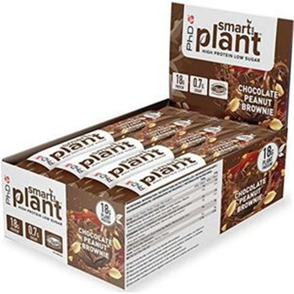 Smart Bar Plant, suklaa-maapähkinäbrownie - 12 x 64 g