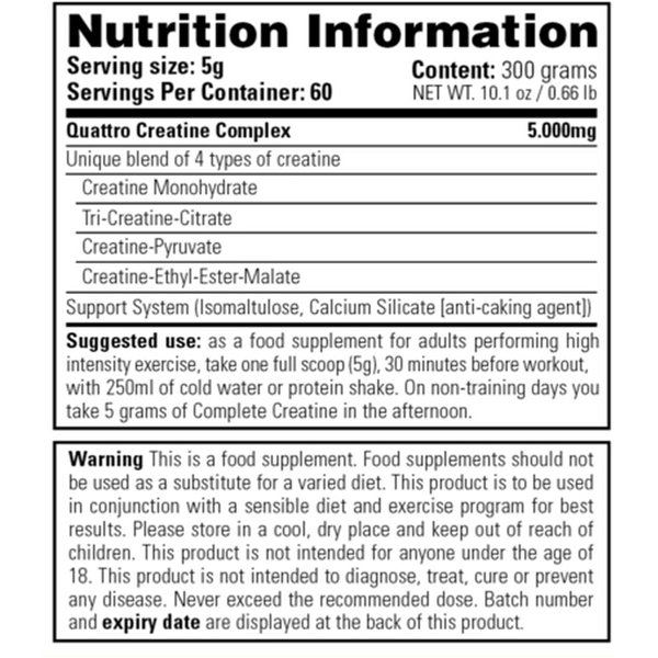 Pilnas kreatinas - 300 g