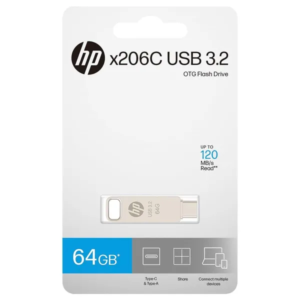USB stick HP HPFD206C-A-64 Metal 64 GB