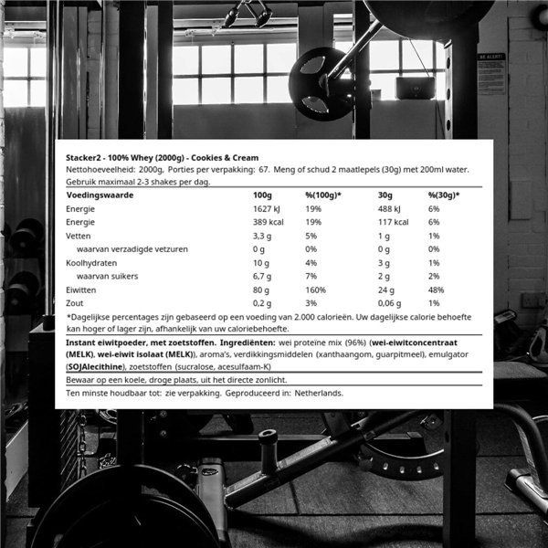 100% Whey, Cookies & Cream - 2000g